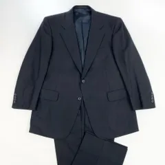 62l24 Burberry's バーバリーズ スーツセットアップ テーラードジャケット スラックス カシミヤ混 ストライプ BB5サイズ ネイビー メンズo07t