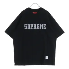 SUPREME (シュプリーム) 24AW Twill Applique フロントロゴ刺繍 半袖Tシャツ カットソー ブラック