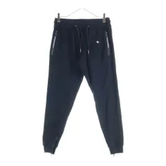 1 PIU 1 UGUALE 3 RELAX (ウノピゥウノウグァーレトレ) ジップロゴ スウェットロングパンツ ブラック USB-24079