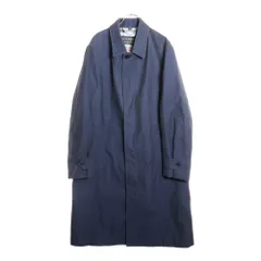 BURBERRY LONDON (バーバリーロンドン) 裏地ノバチェック総柄 コットン ステンカラー ロング コート ネイビー