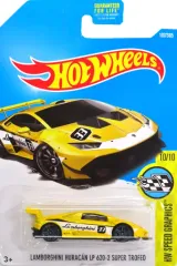 【中古】ミニカー 1/64 LAMBORGHINI HURACAN LP 620-2 SUPER TROFEO #33(イエロー×ホワイト×ブラック) 「Hot Wheels HW SPEED GRAPHICS」 [DTX66]