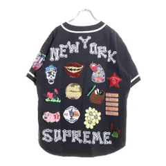 Supreme デニムベースボールシャツ M SUPREME シュプリーム☆ロゴワッペンデニムベースボールシャツ