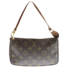 LOUIS VUITTON (ルイヴィトン) モノグラム ポシェットアクセソワール ミニバッグ ハンドバッグ ケース ポーチ ブラウン レザー×PVC M51980 ゴールド金具