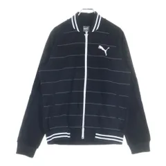 PUMA (プーマ) ボーダー ジップアップ トラックジャケット ブラック 514756-01のサムネイル