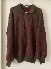 長袖ニットトレーナー　ブラウン　F