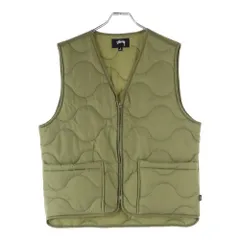 Stussy キルティングベスト Sサイズ オリーブ Stussy キルティングベスト Sサイズ オリーブ Stussy キルティング