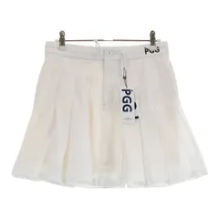 サイズ：0 PGG PEARLY GATES パーリーゲイツ 2025年モデル シアサッカースカート  ホワイト系 [240101572965] ゴルフウェア レディース ストスト