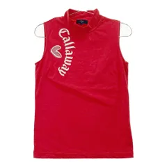 サイズ：S CALLAWAY キャロウェイ 2023年モデル ハイネック ノースリーブシャツ  レッド系 [240101584794] ゴルフウェア レディース ストスト