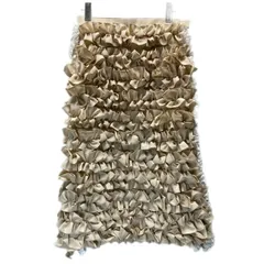 CLENA　スカート　ミモレ丈　Aライン　ドレス　フリル　プリーツ　日本製　古着