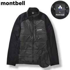 【美品】 モンベル montbell U．L． サーマラップ ジャケット 中綿 キルティング ジップアップ ジャンパー 企業 メーカー ロゴ ケンウッド KENWOOD L グレー x ブラック アウトドア タウンユース レジャー メンズ
