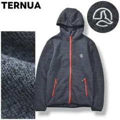 【極暖】 テルヌア TERNUA ニット フリース ジャケット ジップアップ パーカー ジャンパー ベターセーター ロゴ 刺繍 XS グレー アウトドア ウェア タウンユース レジャー アクティビティ メンズ