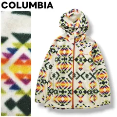 【定番】 コロンビア COLUMBIA バックアイスプリング フーディー ジップアップ パーカー フリース ジャケット L ネイティブ オルテガ柄 マルチカラー アウトドア ウェア タウンユース レジャー レディース ♪