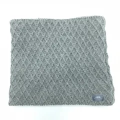 【超美品】ティゴラ ニットネックウォーマー グレー ダイヤ柄編み 裏ボア フリー   ゴルフウェア TIGORA