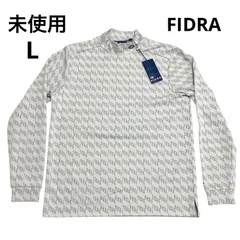 G346 未使用 FIDRA フィドラ シャツ カットソー   トレーナー グレー メンズ L  総柄 秋 冬 ゴルフ ゴルフウェア C1768