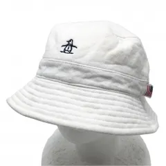 【美品】マンシングウェア バケットハット 白 ペンギン刺しゅう  レディース M(54-56cm) ゴルフウェア Munsingwear
