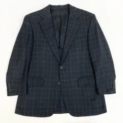 62l24 BURBERRY バーバリー テーラードジャケット シングルジャケット スーツジャケット チェック柄 コットン100％ メンズo07t