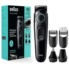 Braun ブラウン オールインワン スタイルキット シリーズ3 3450 5in1 トリマー ヒゲトリマー 耳鼻トリマー バリカン その他 超鋭い刃 長さ40段階で洗濯可能 のサムネイル