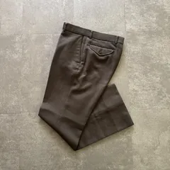 《フォローして割引き❣️》 80s vintage スラックス ストレート ウール 秋冬 ブラウン カジュアル オフィス レトロ