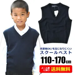 【送料無料】スクール ベスト 制服 ニットベスト 学生服 Vネック 110cm 120cm 130cm 140cm 150cm 160cm 男子 女子 小学生 小学校 中学生 中学校 高校生 キッズ ジュニア 無地 紺 ネイビー フォーマル 通学 服 子供 用