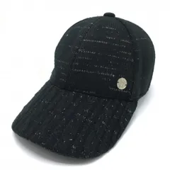【美品】キャロウェイ キャップ 黒×ゴールド ニット  レディース FR ゴルフウェア Callaway