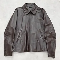 VINTAGE CLUB　ヴィンテージクラブ　レザージャケット　ラムレザー　羊革　ブラウン　メンズ　L　a01037