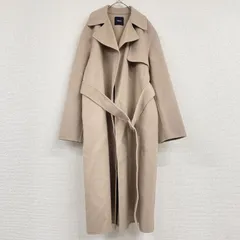Theory　セオリー　WRAP TRENCH　ラップトレンチ　ロングコート　ベルト　カシミヤ　ウール　ベージュ　レディース　S　a00983
