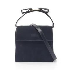 サルヴァトーレフェラガモ Salvatore Ferragamo ハンドバッグ ヴァラリボン 21 3104 ネイビー/ブラック スウェード レザー ヴァラリボン 2wayショルダー レディース