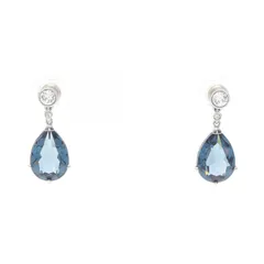 スワロフスキー SWAROVSKI ピアス ティアドロップ ステンレススチール ピアス レディース Used Aのサムネイル