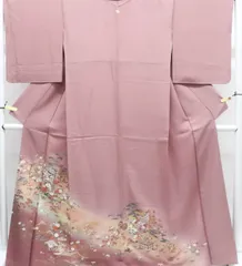 【一輝堂】色留袖 一つ紋 金彩 訪問着仕立 宝尽くし 正絹 着物 美品 身丈約169cm 裄丈67.5cm 25z12-6780