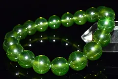 【１点物】6条スター スターグリーンサファイア(合成コランダム)　10mm　ブレスレット パワーストーン 天然石 _MC2621