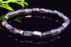 【１点物】AAA☆高発色パープル スギライト(杉石)　6-9.5x5-6mm　ミニタンブル ブレスレット パワーストーン 天然石 _MC2877