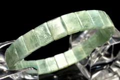 【１点物】希少◇天然色 グリーンカイヤナイト　6.5-7x9mm　バングル パワーストーン 天然石 _MC2880