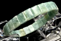 【１点物】希少◇天然色 グリーンカイヤナイト　6.5-7x9mm　バングル パワーストーン 天然石 _MC2881