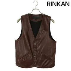 クロムハーツ オールドクロスボールボタンレザーベスト メンズ M ※12