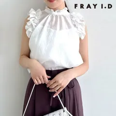 【SALE40%OFF】【即納】 フレイアイディー FRAY I.D トップス 25秋冬 2wayギャザーフリルブラウス ミドル丈 ノースリーブ fwfb254163