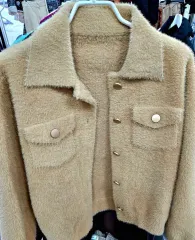 ベージュ 厚手 ジャケット/カーディガン