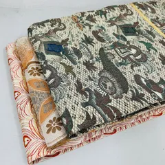 アンティーク 丸帯 正絹 3本 帯まとめ売り リメイク材料 m-749