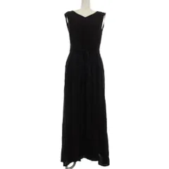 ロッソ ROSSO アーバンリサーチ ワンピース ロング 麻 リネン F ブラウン Vネック ノースリーブ ベルトリボン付き サイドポケット/JP