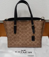 【1204Ｎ05】COACH コーチ モリー トート バッグ 25・シグネチャー キャンバス　箱なし