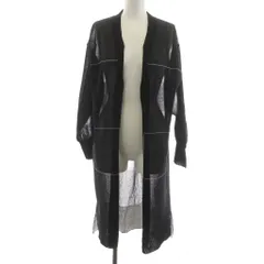 コムサ COMME CA カーディガン ロング シアーニット 9 黒 ブラック /JP