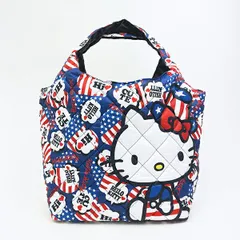 サンリオ ハローキティ 中綿キルティングトートバッグ(大) アメリカ総柄 Sanrio