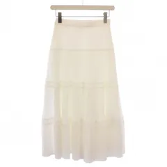 ルルウィルビー Loulou Willoughby プリーツスカート フレア マキシ ロング ワンカラー 1 白 ホワイト /BB