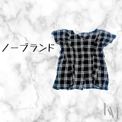 【ノーブランド】 トップス ブラック チェック柄 サイズM