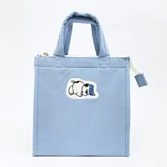 スヌーピー オラフ ランチトートバッグ ブルー アップリケ SNOOPY