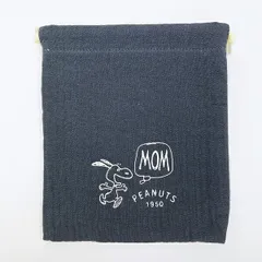 スヌーピー MOM メッシュ巾着 ブルーグレー SNOOPY