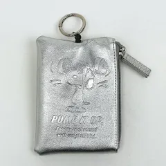 スヌーピー パスポーチ シルバー メタリック 定期入れ SNOOPY