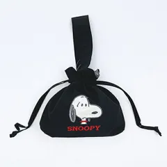 スヌーピー 巾着バッグ アップリケ刺繍 ランチ SNOOPY