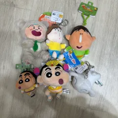 新品/まとめ クレヨンしんちゃん ボーちゃん シロ マサオくん ぬいぐるみ キーリング 6個