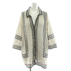 ジャーナルスタンダード レリューム JOURNAL STANDARD relume 23SS クロシェカーディガン ニット七分袖 F ベージュ 黒 ブラック 23080462100220 /KU