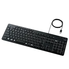 エレコム 有線 フルキーボード 静音設計 抗菌 ブラック TK-FCM114SKBK 0